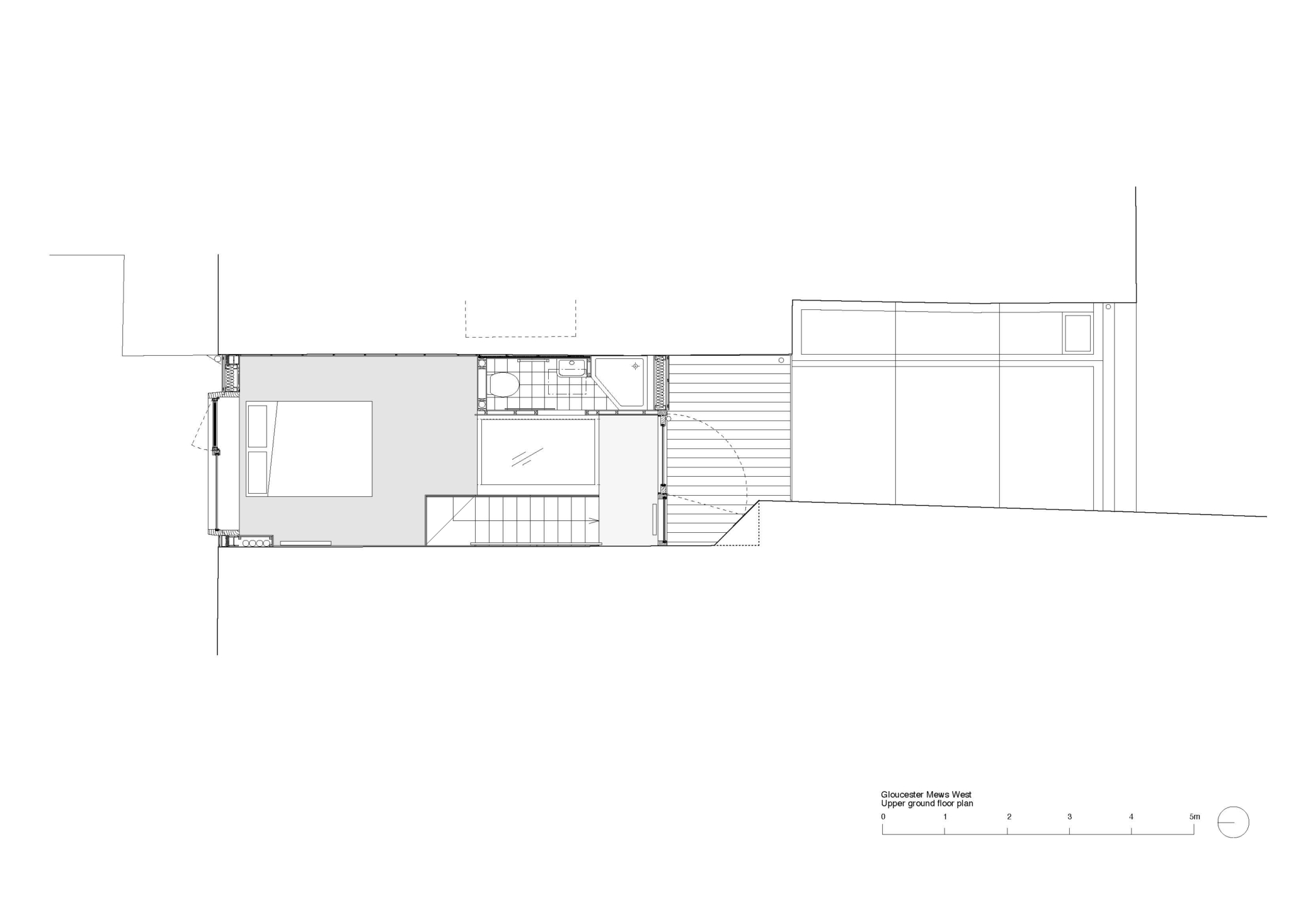 Gloucester Mews West upper ground floor plan Gloucester Mews West upper ground floor plan