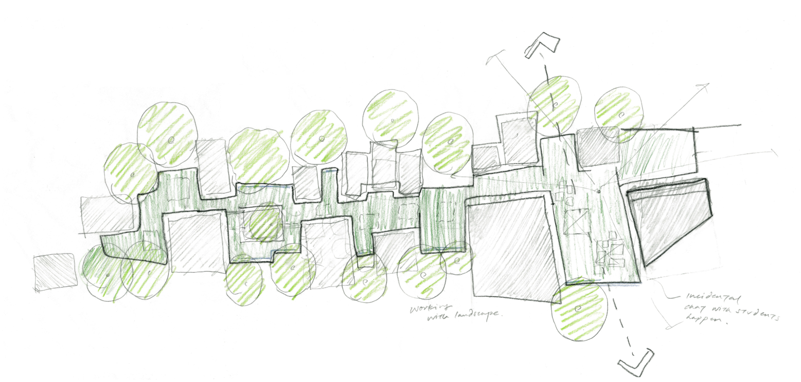 Music School for Stowe School sketch plan 1