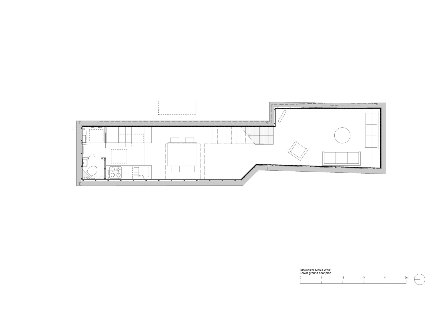 Gloucester Mews West lower ground floor plan