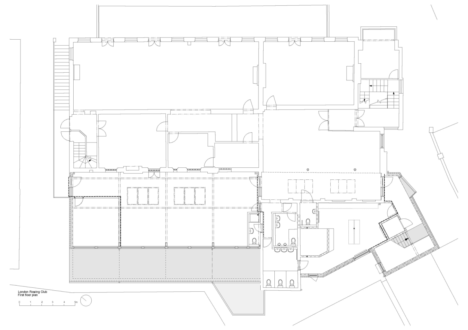 London Rowing Club first floor plan