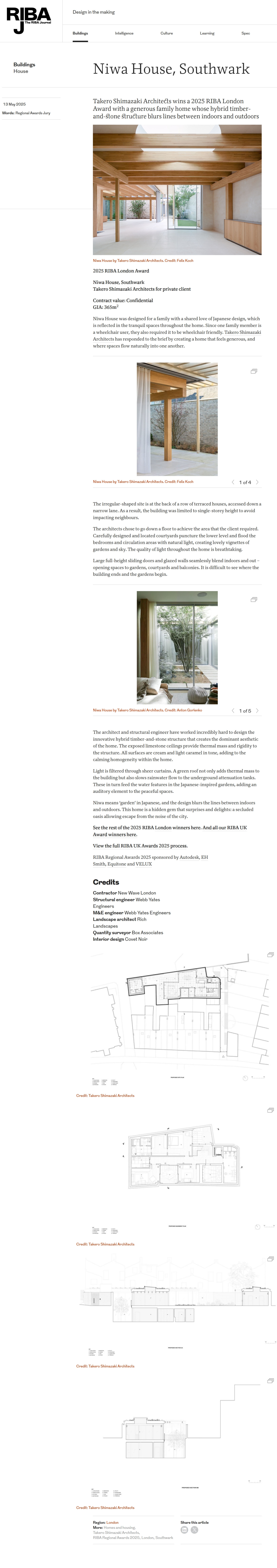 Niwa House_RIBA J_RIBA London Award 2025